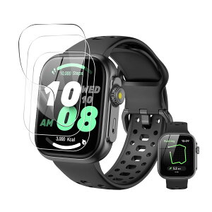 【送料無料】For VPSTAY スマートウォッチ 1.85インチ大画面 フィルム 保護フィルム 高い透明度 反射低減 高感度です 柔軟液晶保護フィルム スマートウォッチ 1.85インチ 保護フィルム【3枚入り