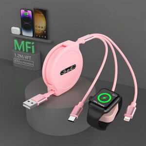 y2024VŁz3in1 [dP[u 莮 3C1 [dR[h iPhone AbvEHb` [d 3A }[d USB Type C P[u iPhone [dP[u Apple Watch [dP[u 3䓯[d iPhone/iPad/Appl