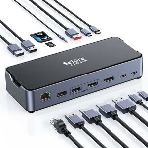 yzUSB C hbLOXe[V type c Dock 3ʃ[h gvfBXvCΉ 87Wo fA 4K HDMIo̓|[g (15-in-1)
