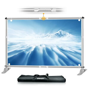 EMART 背景スタンド 背景バナースタンド シルバー 300X300cm 撮影スタンド 伸縮式 幅、高さ調節可能 合金製 高耐久 背景布/グリーンバックスタンド簡単組立 展示会、トレードショー、 パーティ