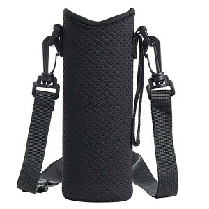 【送料無料】ペットボトルホルダー 背中にかける ボトルホルダー 水筒カバー 400ml~600ml用 男女兼用 (ブラック) 水筒カバー サーモス…
