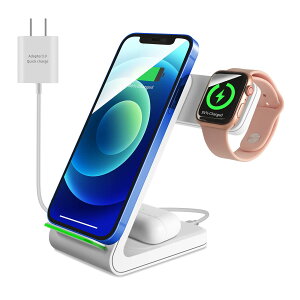 yzWINGO TIMES CX[d3in1 15W} u[d Apple Watch/Airpods[dΉ cellphone 8/Samsung Galaxy S6ȍ~Ȃ qi@Ή 