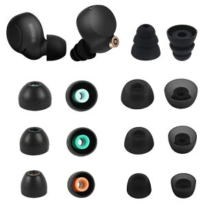 【送料無料】A-Pcas イヤーピース Sony用 Linkbuds S用 WF-LS900N用 WF-C500用 1000XM4用 イヤホンキャップ シリコン製イヤーピース 遮音性 快適性 音質向上 水洗い可能 7サイズ7ペア14個セット ブラック