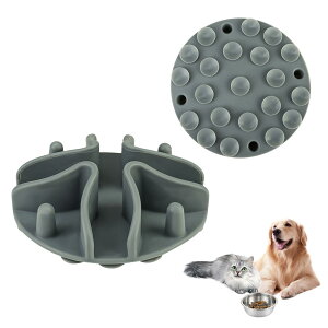 【送料無料】Hitchlike 早食い防止 スローフィーダー 犬 猫 食器 強力吸盤付き 滑り止め 組み込み型 カット可能 洗いやすい 小型犬 中型犬 大型犬 猫適用(S)
