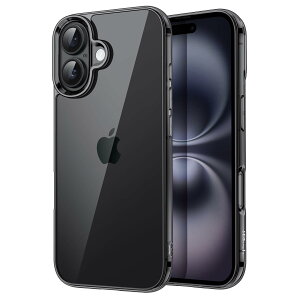 yzJETech iPhone 16 6.1C`p P[X ΂݂Ȃ Ռz op[Jo[ h~ NAobN (ubN)