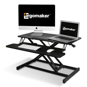 【送料無料】ERGOMAKER スタンディングデスク 卓上 幅80CM 高さ調節12.5〜52CM ガス圧昇降式デスク 昇降式テーブル 立ち 卓上デスク 無段階座位立位両用デスク デスクライザー 多機能テーブル パ