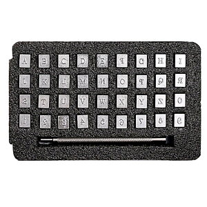 【送料無料】EXDUCT レザークラフト 刻印セット 型押し刻印 アルファベット カシメ 菱目打ち 4mm 刻印 打ち具