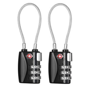 【送料無料】ZHEGE TSAワイヤーロック 旅行 ダイヤル式 ワイヤーロック 暗証番号 荷物、スーツケース、バックパック用
