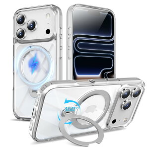 �y���������zMagSafe�Ή� �P�[�X�y ���C�����X�[�d�A�c�����Ή��A�B�����[���X�^���h�A�}�O�l�b�g���ځA�ϏՌ��A�S�ʕی�z �F�F�N���A�����A�T�C�Y�FiPhone 17Pro �p