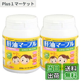 【送料無料】肝油 ビタミン グミサプリ 肝油マーブル2個セット （310gx2） オレンジ味 パイン味