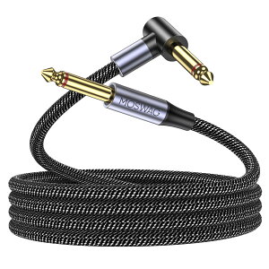 【送料無料】MOSWAG 6.35.mmギターシールド ギターケーブル5メートル(3m)、6.35.mmオーディオ楽器ケーブル ,マイク、アンプ、オーディオ、ギター、6.35mmTSエレクトリックギターアンプコード対