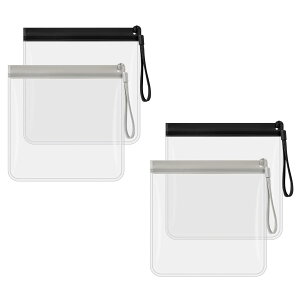 【送料無料】siawadeky 旅行用ポーチ 4枚セット 透明 ビニールバッグ 機内持ち込み 防水 ジッパーバッグ 液体が漏れない 海外旅行ポーチ トイレタリーバッグ コスメ収納 トラベルポーチ 旅行