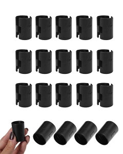 【送料無料】YACHUN メタルラック パーツ スチールラック用 スリーブ 20組入り ポール径19mm 棚板 固定部品 プラスチッククリップ 取付部品 耐久性 耐摩耗性 丈夫 (黒)