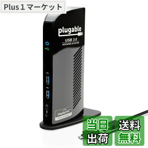 �y���������zPlugable USB3.0 / USB-C �p�h�b�L���O�X�e�[�V���� �c�u�� Windows ����� Mac �p - �f���A�����j�^�[ HDMI DVI VGA �|�[�g �M�K�r�b�g �C�[�T�l�b�g USB3.0 �|�[�gx2 USB 2.0 �|�[�gx4 �������o��