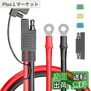 �y���������zCleqee SAE�[�d�P�[�u�� 60cm �o�b�e���[�����P�[�u�� SAE����O�����O�^�[�~�i���n�[�l�X 10AWG �I�[�g�o�C�o�b�e���[�[�d�� SAERP�A�_�v�^�[�t�� 15A / 20A/30A�q���[�Y �\�[���[�p�l���A