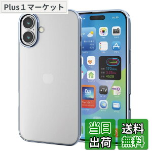 �y���������z�G���R�� iPhone 16 Plus �P�[�X �N���A ���^ ���^���b�N �t���[�� �\�t�g TPU ���C�����X�[�d�Ή� ���^���b�N�y�[���u���[ PM-A24BUCTMBU
