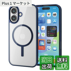 �y���������z�G���R�� iPhone 16 �P�[�X �N���A �}�O�l�b�g MAGKEEP �n�C�u���b�h �t���[���t�� ���C�����X�[�d�Ή� 4�p�G�A�[�N�b�V���� �l�C�r�[ PM-A24AMAG03NV
