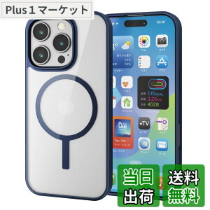 �y���������z�G���R�� iPhone 16 Pro �P�[�X �N���A �}�O�l�b�g MAGKEEP �n�C�u���b�h ���C�����X�[�d�Ή� 4�p�G�A�[�N�b�V���� �l�C�r�[ PM-A24CMAG03NV