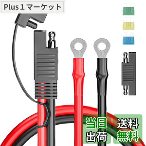 �y���������zCleqee SAE�[�d�P�[�u�� 60cm �o�b�e���[�����P�[�u�� SAE����O�����O�^�[�~�i���n�[�l�X 10AWG �I�[�g�o�C�o�b�e���[�[�d�� SAERP�A�_�v�^�[�t�� 15A / 20A/30A�q���[�Y �\�[���[�p�l���A