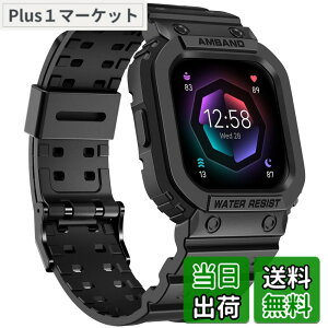 �y���������zamBand Fitbit Versa 4/ Fitbit Versa 3/ Fitbit Versa 2/ Fitbit Versa Lite/Fitbit Sense 2/ Fitbit Sense�o���h �P�[�X�t�� �ی�P�[�X �X�g���b�v ���ȃX�|�[�c�v���e�N�^�[ �� �F�F�u���b�N�A�T�C�Y�FFi