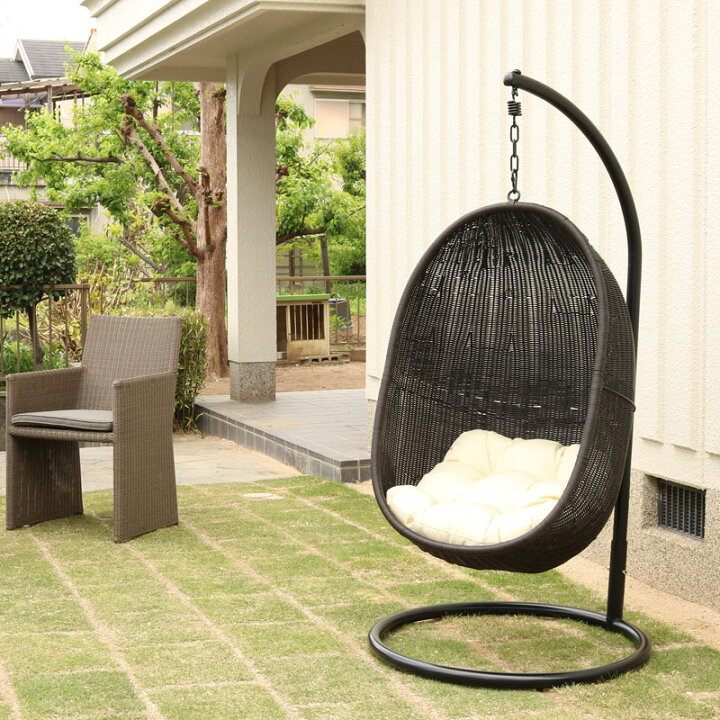 楽天市場】アジアン ハンギングチェア ハンモックチェア たまご型 
