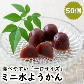 ひとくち ミニ 水ようかん 50個 一口サイズ 和菓子 お菓子 個包装 ようかん 水羊羹 お徳用 激安 餡 こしあん 人気 詰め合わせ スイーツ 送料無料 ポイント消化 プチギフト