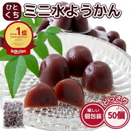 ひとくち ミニ 水ようかん 50個 一口サイズ 和菓子 お菓子 個包装 ようかん 水羊羹 お徳用 激安 餡 こし…