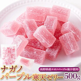 【賞味期限間近（2026/9/1）特価販売】ナガノパープル寒天ゼリー 500g 個包装 ぶどう グレープ 長野県産 ナガノパープル 果汁 新食感 スイーツ 甘酸っぱい 夏 爽やか ひとくちゼリー ドライブ シェア おやつ 菓子 お徳用 大容量【レビュー特典付き 】