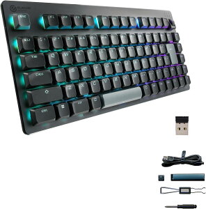 �G���R�� �Q�[�~���O�L�[�{�[�h V custom VK520 ���[�v�� Bluetooth 2.4Ghz���� �L�� ���E�� ���J�j�J�� 75���T�C�Y �u���b�N TK-VK520LLBK