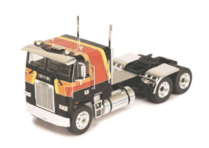 ixo(イクソ) 1/43 フレイトライナー FLA 1993 ブラック/オレンジ トラクターヘッド ミニカー