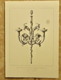 フォンテーヌブロー宮殿の、マリーアントワネットの化粧部屋のブラケット燭台のデザイン図面です。
