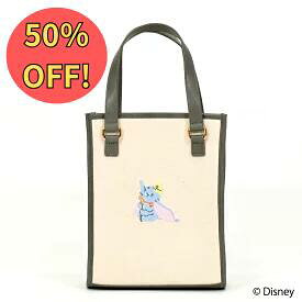 【スーパーセール!50％OFF!クーポンで更にお得】ディズニー ダンボ キャンバス トートバッグ レディース ミニトート パイピング A5サイズ 通勤 ハンドバッグ ショルダーバッグ 手提げ 斜め掛け 2way ミニバッグ プレゼント クリスマス ギフト