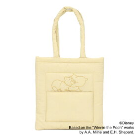 Disney くまのプーさん デザイン パデッドトートバッグ トートバッグ バッグ イエロー 肩掛け 軽量 収納 大人可愛い 大人 ギフト クリスマス ギフト