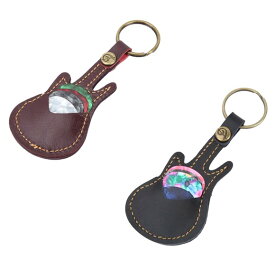 ギターピックケース ピック5枚付き ピックホルダー キーリング フェイクレザー ギターピックバッグ ピックケース キーチェーン 音楽愛好家 ギターピックホルダー 超軽量 紛失しにくい 携帯便利 贈り物