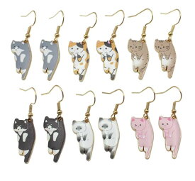 送料無料 ピアス 猫 ねこ キャット CAT 吊るし ネコ 猫雑貨 個性 おしゃれ 萌えグッズ キーリング かわいい レディース メンズ 誕生日 記念日 select ギフト プレゼント 3