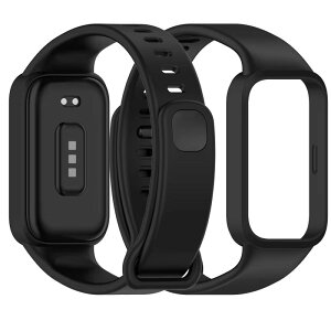 �������� Xiaomi Smart Band 9 Active / Redmi Smart Band 3 �o���h �Ή� �V���v�� �����p TPU�V���R�� �o���h �X�}�[�g�E�H�b�` �����x���g �V���I�~ ���v�x���g ���X�g�o���h �ւ� �X�|�[�c �A�E�g�h�A ��