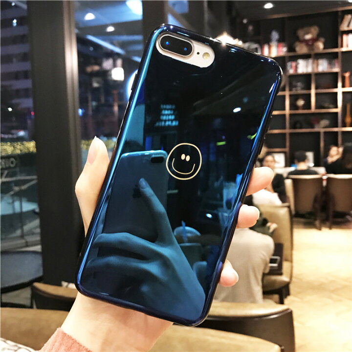 楽天市場】送料無料 iPhone ケース 鏡面 スマイル 光沢 ユニセックス 