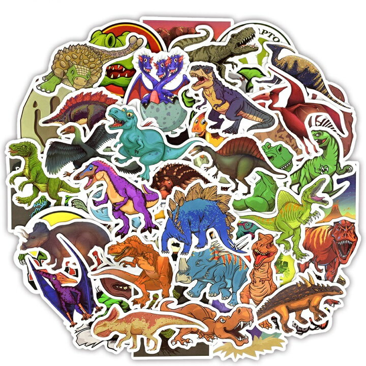 楽天市場 恐竜 ステッカー 50枚セット ラベルステッカー ブランド おしゃれ デコ キャラクター おもしろ かわいい 防水 パソコン スマホ ハワイ 自転車 バイク スーツケース ヘルメット 大量 手帳 面白い 詰め合わせ 誕生日 記念日 Select ギフト プレゼント などに