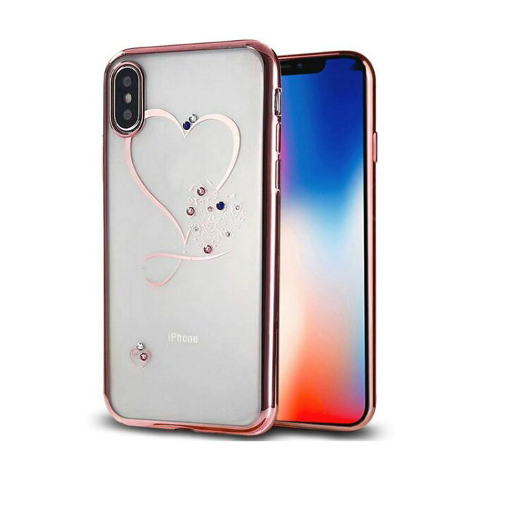 楽天市場 Iphone ケース ハート Iphone 7 8 Se X Xr Xs Max 耐衝撃 アイフォン カバー 軽量 おしゃれ おもしろ かわいい スワロフスキー クリスタル Tpuメッキ加工 ソフト クリア Crystal 輝き キラキラ 韓国 バンパー 誕生日 記念日 Select ギフト