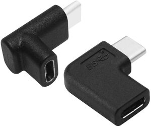  90° USB Type-C L ^CvC IX - X ւ̓] A_v^[ E &  ܂  &  90x USB-C USB 3.1 A_v^ 2Zbg