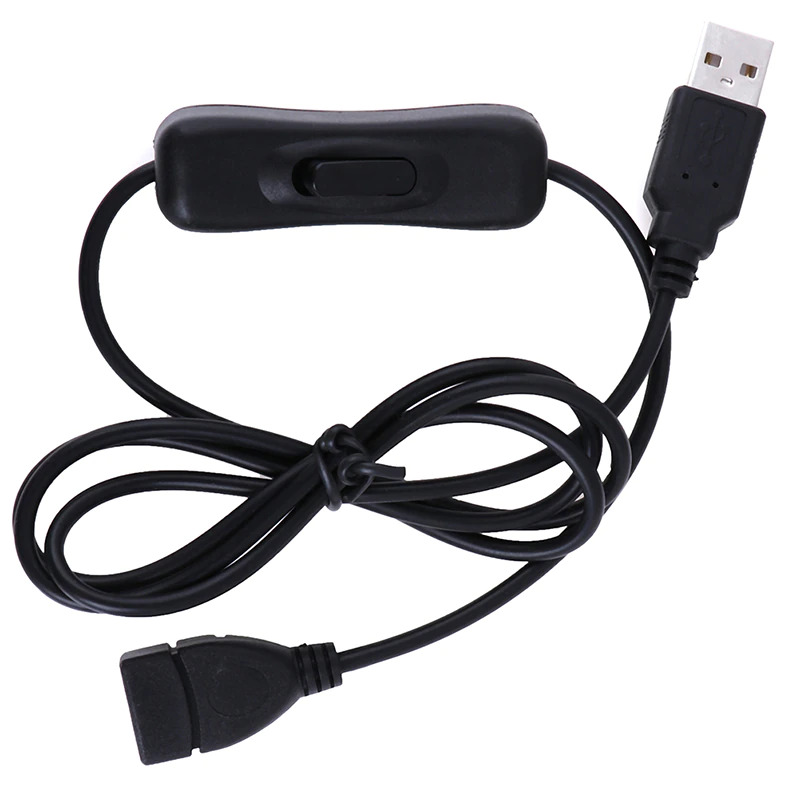売買 USBスイッチ付き 延長ケーブル 充電 給電 データ通信 2.4A USB2.0 LEDデスクランプ ライト 扇風機 温風機 USBメモリ  スピーカー等 1m