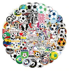 送料無料 サッカー ステッカー ヴィンテージシール 50枚セット スーツケース トランク キャリーケース バイク 自転車 車 猫 パソコン スマホ ヘルメット 旅行用品 目印 トラベル デコレーション おしゃれ ビンテージ風 ヴィンテージ風 レトロ感 かっこいい
