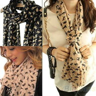 送料無料 猫柄 ネコ キャット CAT シフォン ストール Chiffon Stole スカーフ マフラー 男女 ユニセック…