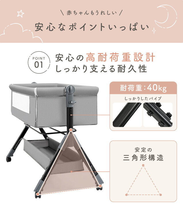 楽天市場】売れ筋No.1 プレイヤード 赤ちゃん 折りたたみ 添い寝 