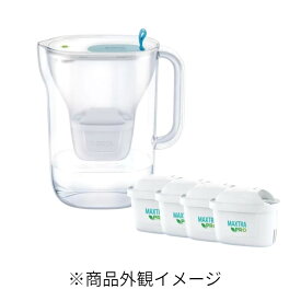 【アウトレット】ブリタ ポット型浄水器 スタイル マクストラプロ カートリッジ3個付き 浄水 スリム クリア 水 コーヒー 紅茶 お茶 飲料水 シンプル おしゃれ デザイン【72395】