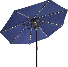 【アウトレット】10FT LED RND UMBREL UB38308-CO-PDQ カフェ アウトドア LED付きパラソル ソーラー充電対応 電源不要のLED傘ライト 屋外用 日除け 照明一体型傘 丸型 UVカット シェード 防水・耐風設計 アルミポール製 粉体塗装ポール【1713434】