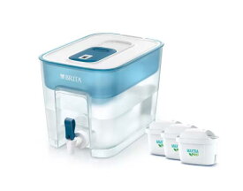 【アウトレット】ブリタ ポット型浄水器 フロー カートリッジ3個付き アウトドア 軽量 持ち運び 浄水 スリム クリア 水 コーヒー 紅茶 お茶 飲料水 シンプル おしゃれ デザイン【65078】