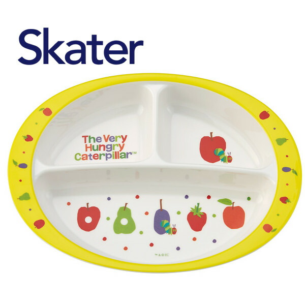 スケーター メラミン製ランチプレート お皿 仕切り皿 子供用食器 はらぺこあおむし フルーツ M370 プレゼント