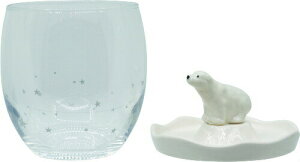 【送料無料】そうめんおちょこ&薬味入れ シロクマ グラスおちょこ×1 薬味入れ×1 SAN3396-1 サンアート ギフト プレゼント