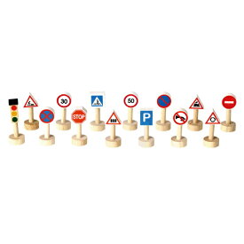 交通標識と信号のセット 6203 プラントイ PLANTOYS 木のおもちゃ 木製玩具 ギフト プレゼント 知育玩具